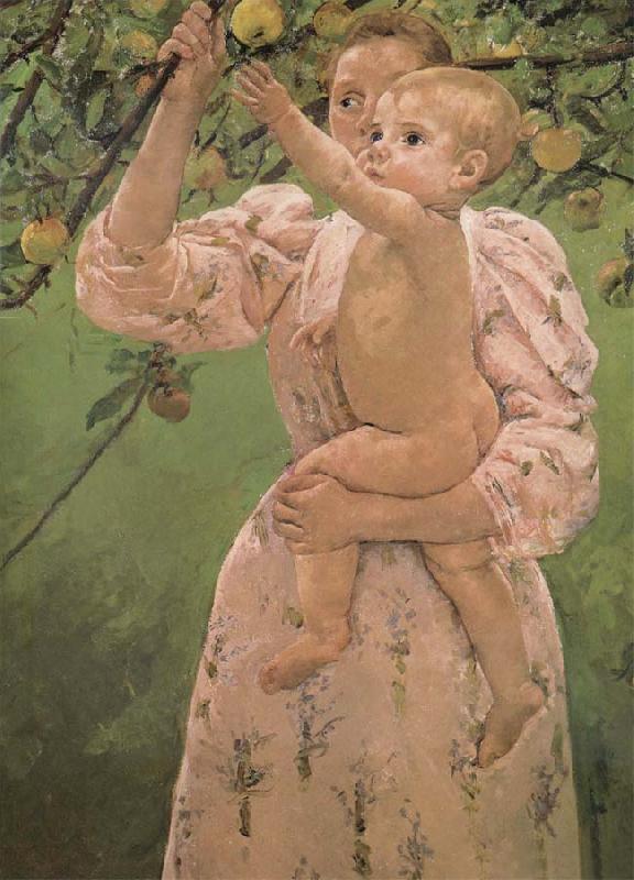 Mary Cassatt Drinks trying to reach an apple Germany oil painting art